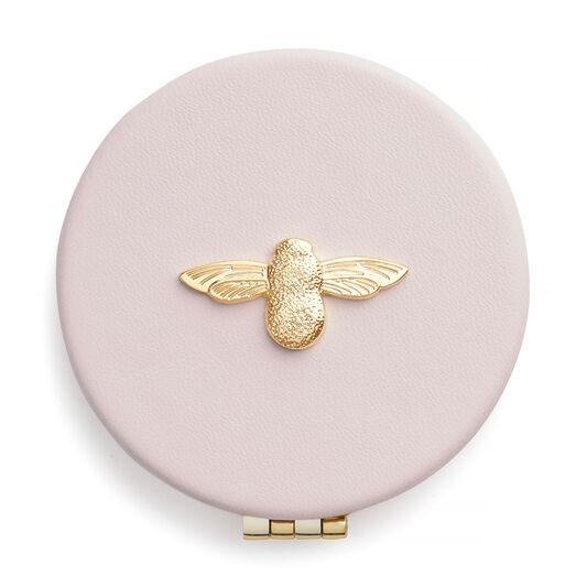 3D Bee Pink & Gold Compact Mirror