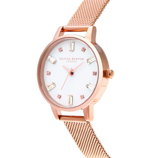 Bejewelled Rose Gold Mesh