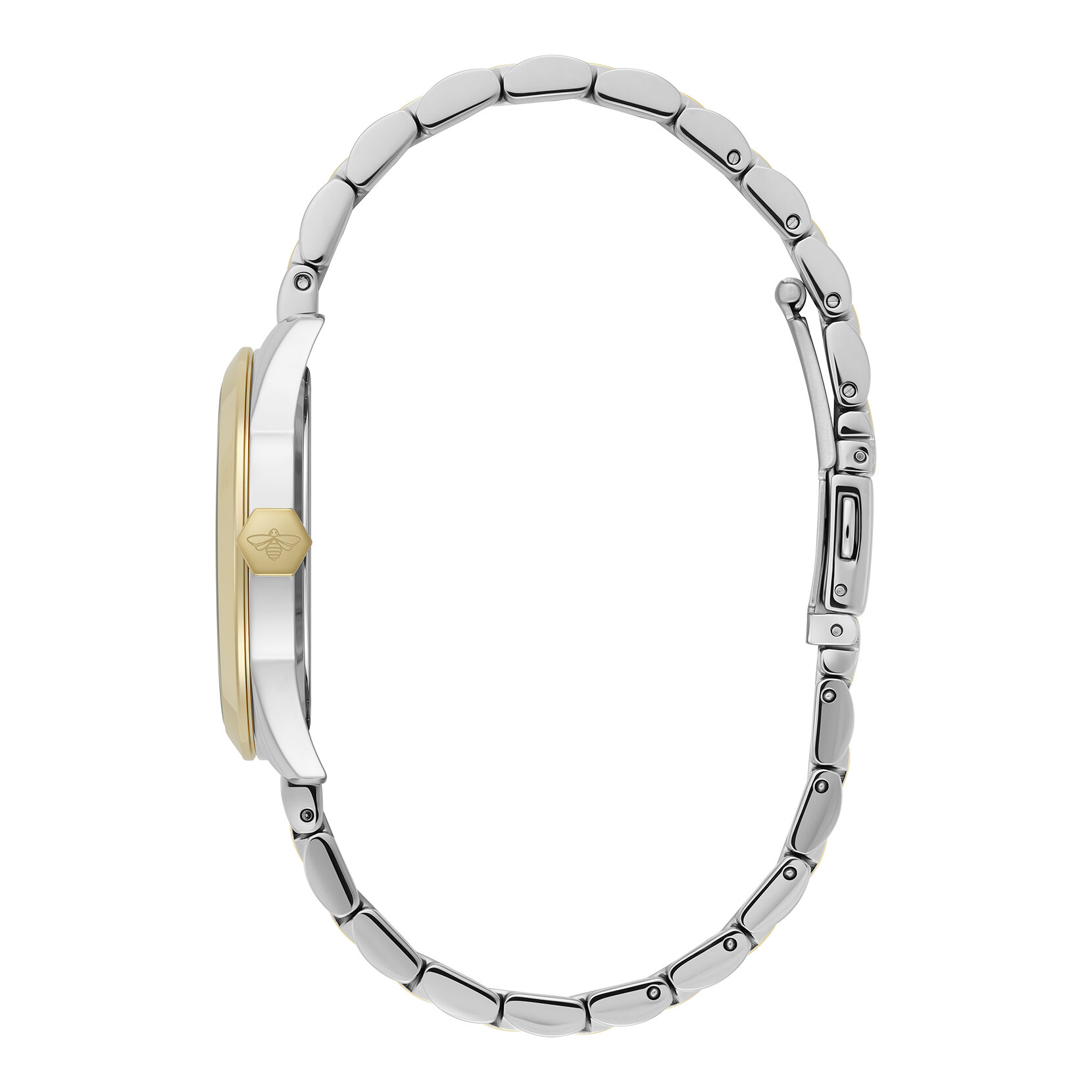 34mm Geo White & Two Tone Bracelet Watch