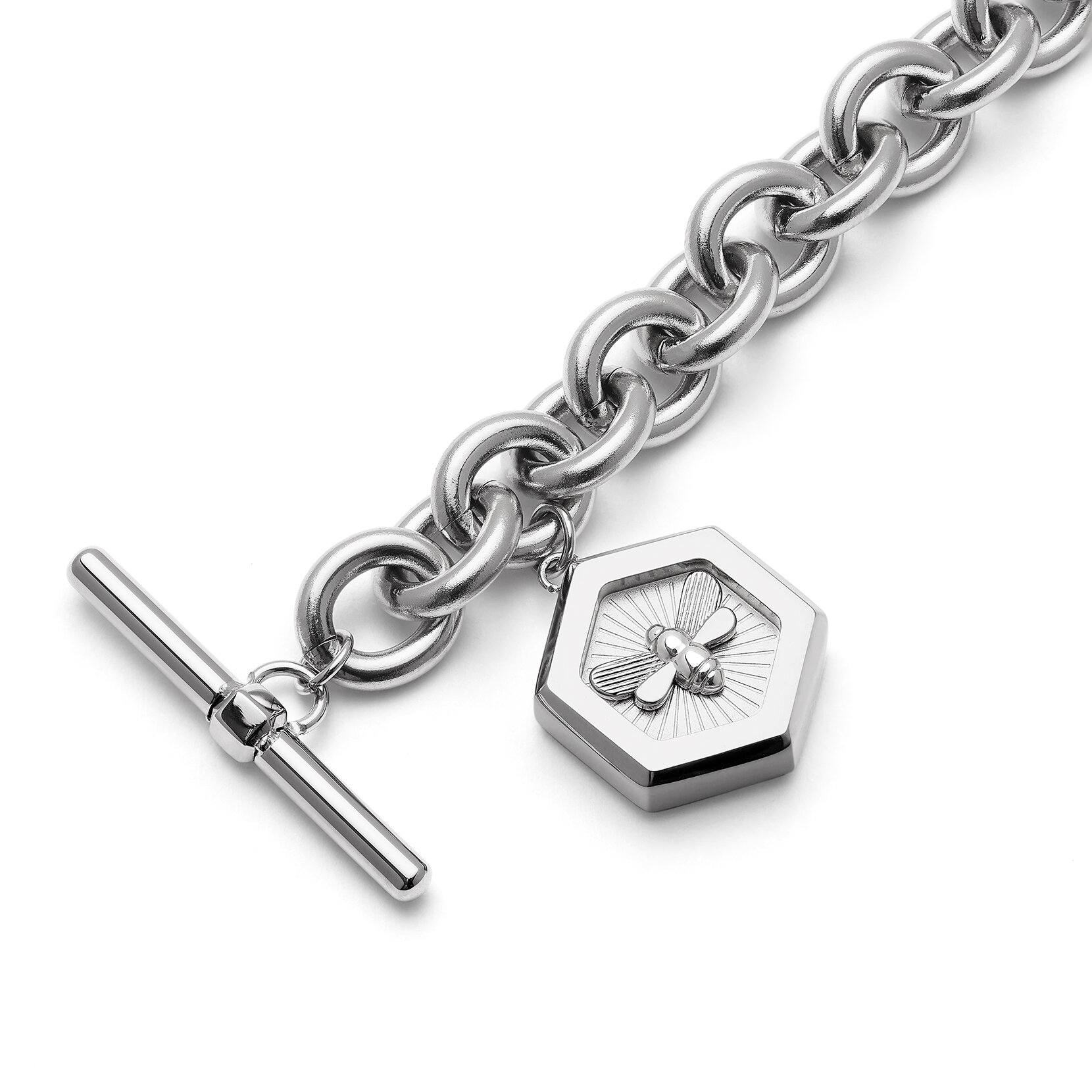 Minima Bee Silver Toggle Bracelet