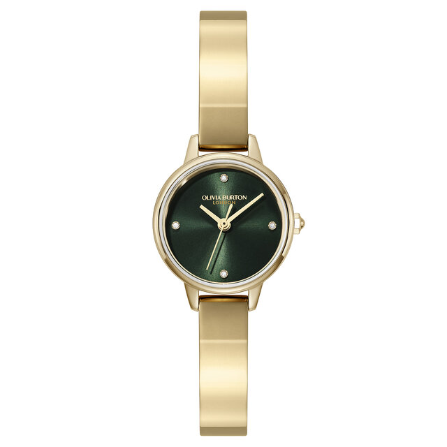 23mm Mini Forest Green & Gold Bangle Watch