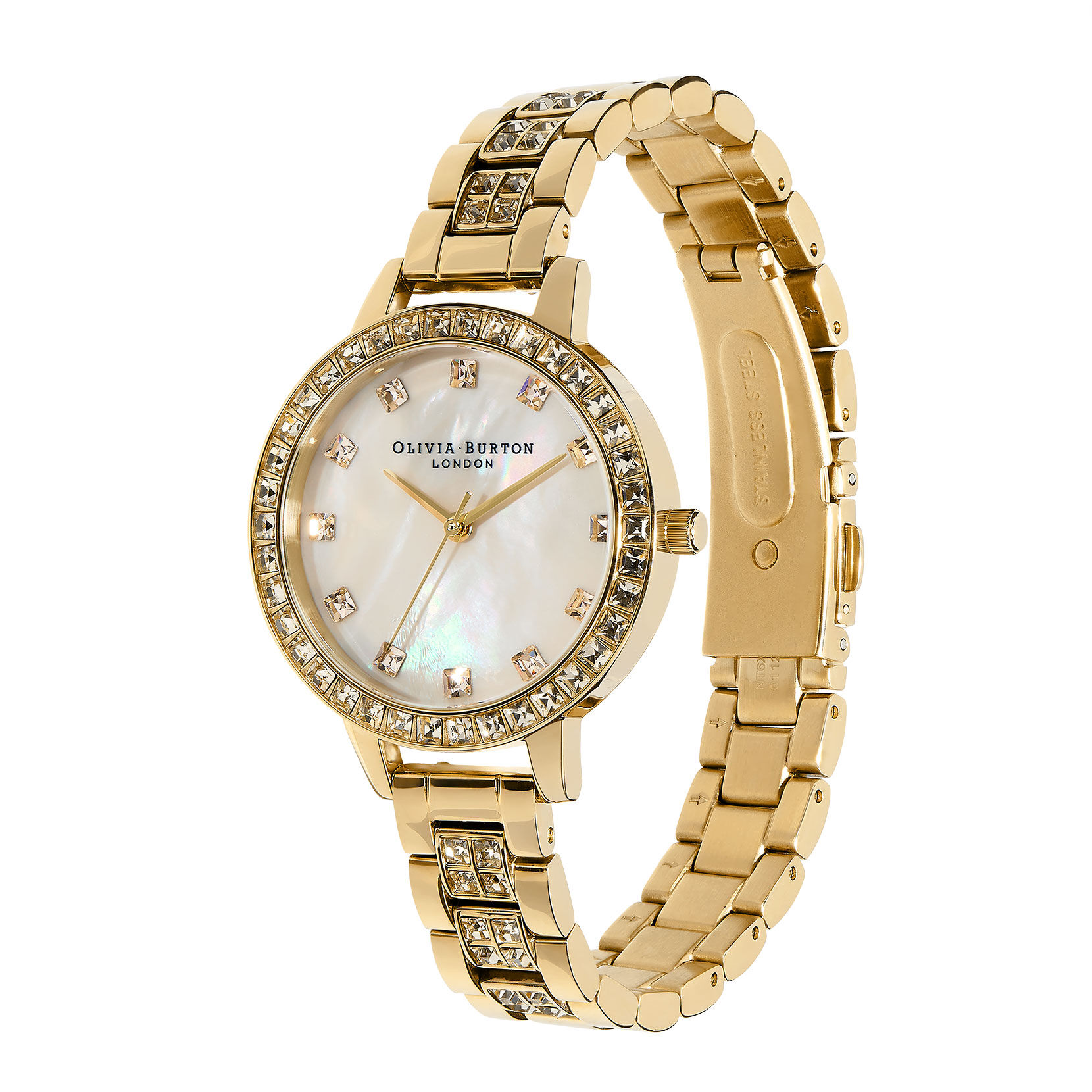 Treasure 34mm White & Gold Bracelet Watch