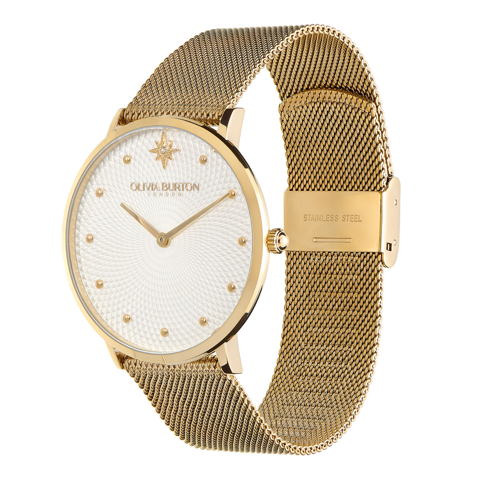 Olivia burton queen bee rose gold mesh watch cheap
