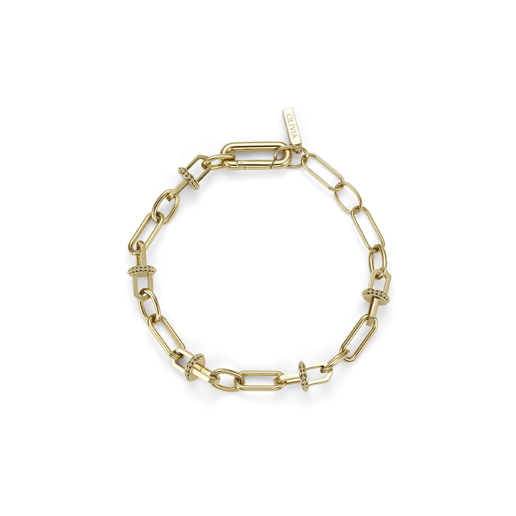 Mini Anchor Link Gold Plated Bracelet