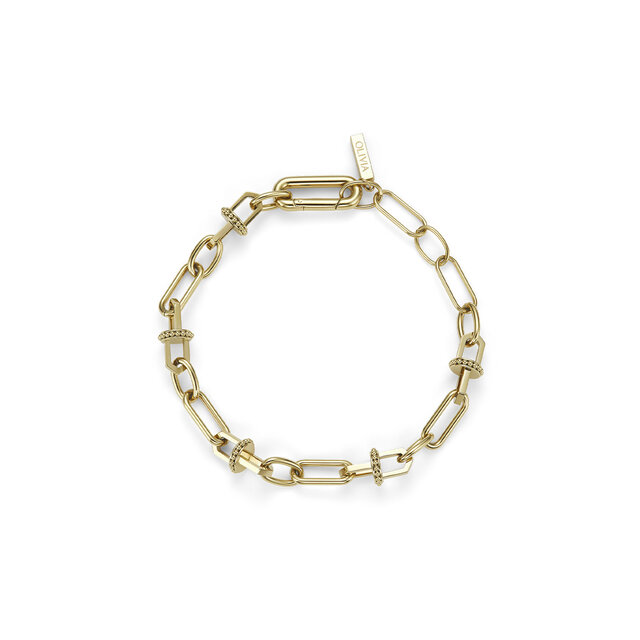 Mini Anchor Link Gold Plated Bracelet
