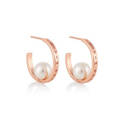The Classics Rose Gold Pearl Hoop