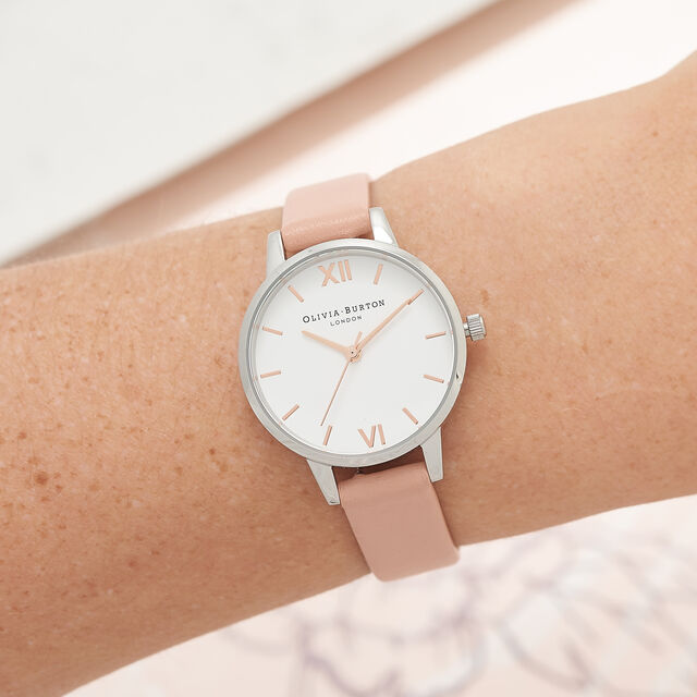 Midi White Dial Dusty Pink, Silver & Rose Gold Watch