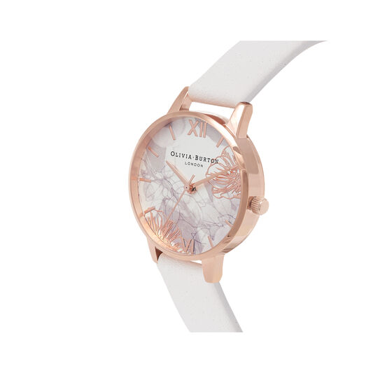 Abstract Florals Blush & Rose Gold Watch