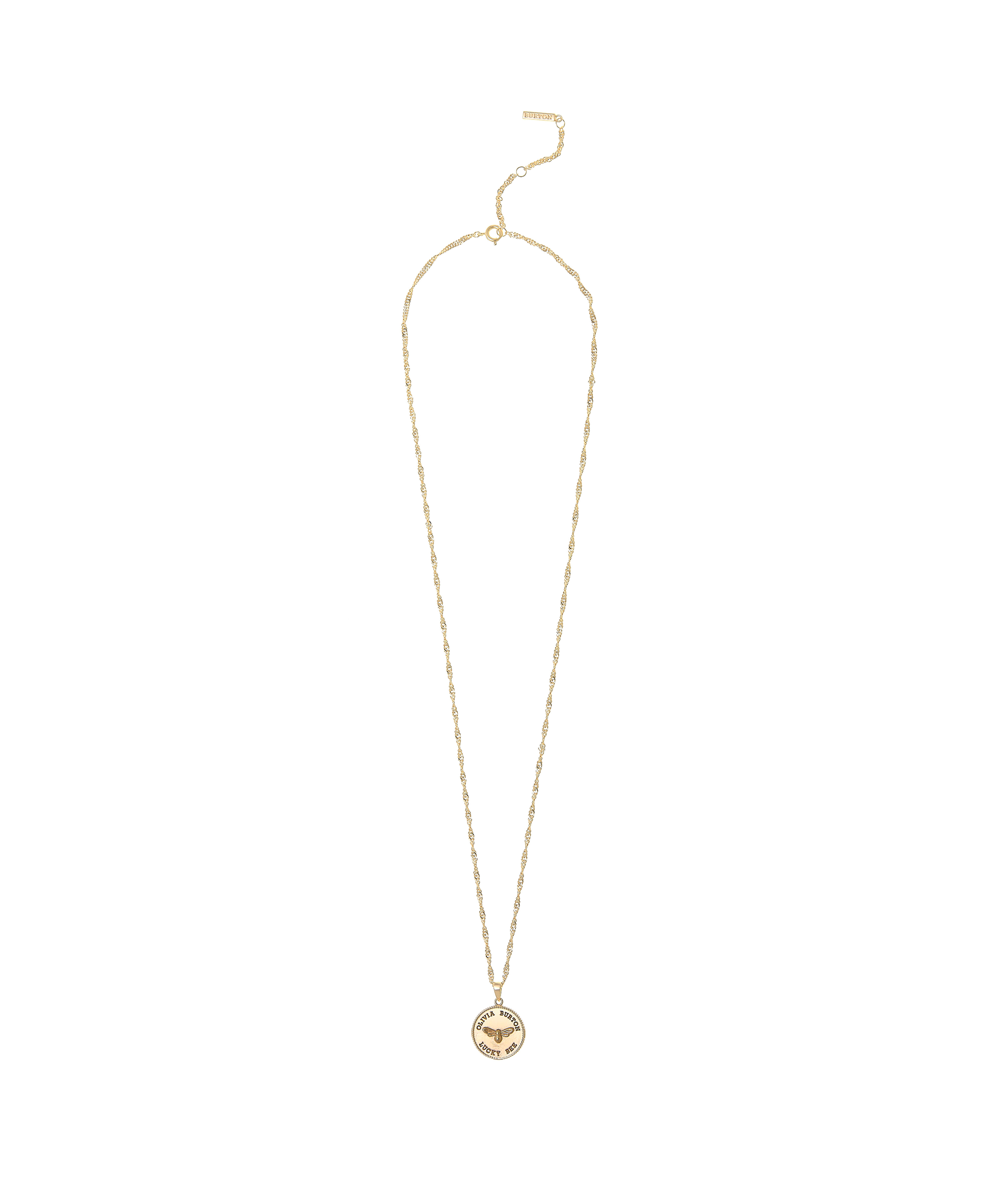 Lucky Bee Coin Gold Pendant Necklace 