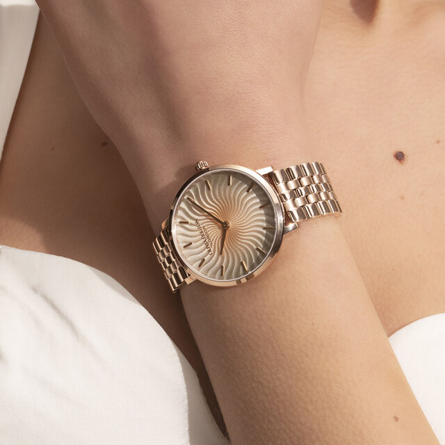 35mm Radiant Sun Ombre & Rose Gold Bracelet Watch