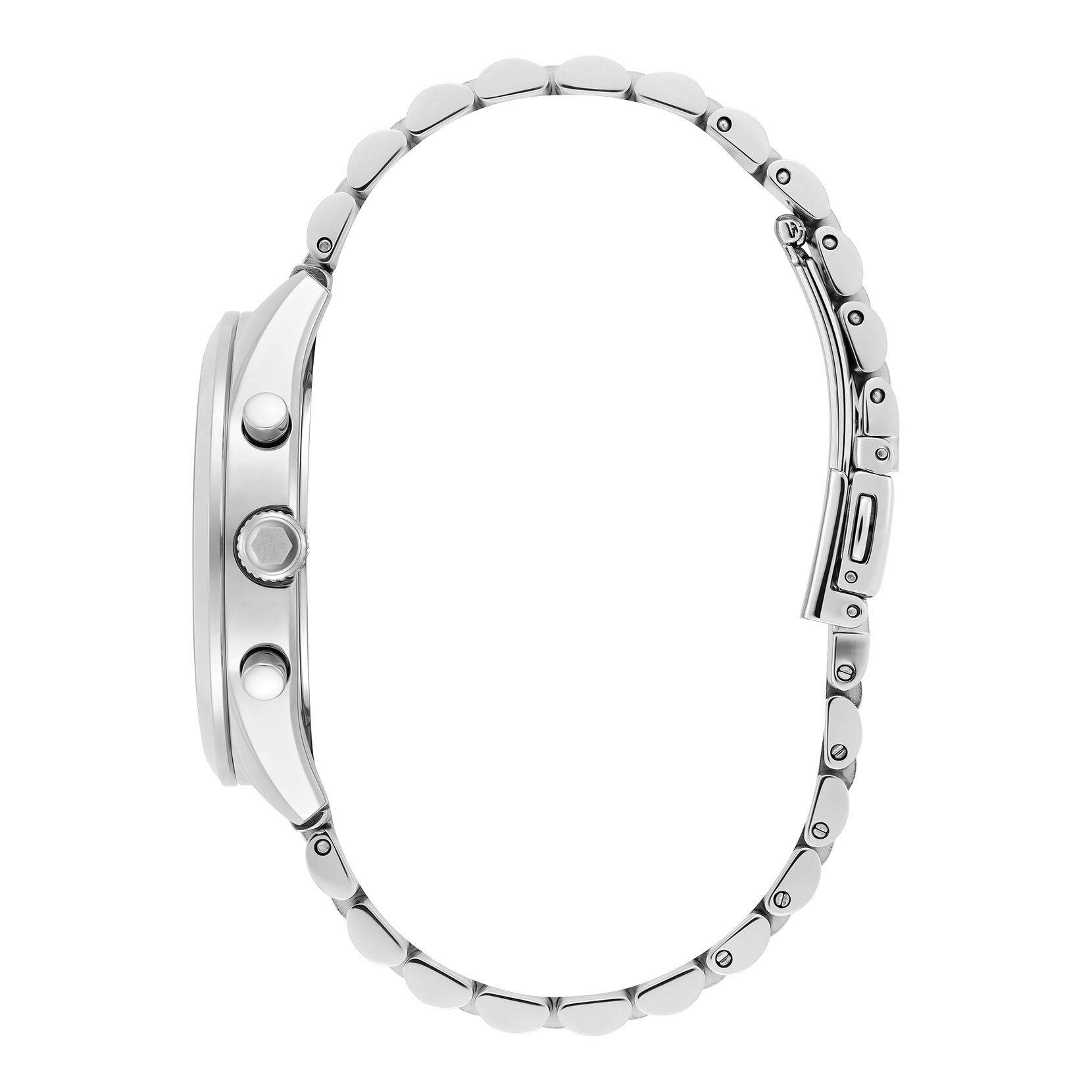 38mm City Classic Multifunction Silver Bracelet Watch
