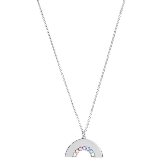Rainbow Necklace Silver