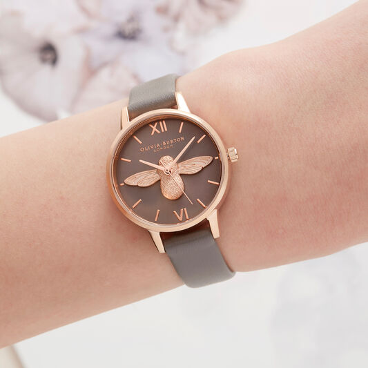 3D Bee London Grey & Rose Gold
