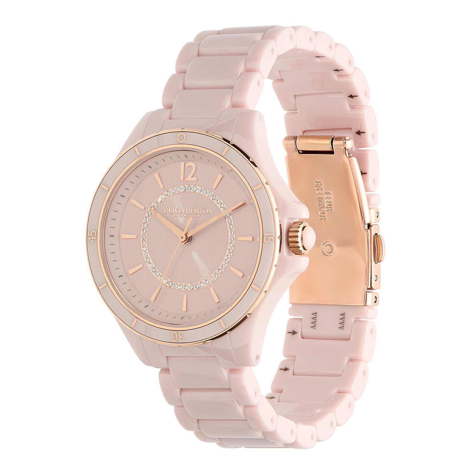 36mm Ceramic Blush Bracelet Watch