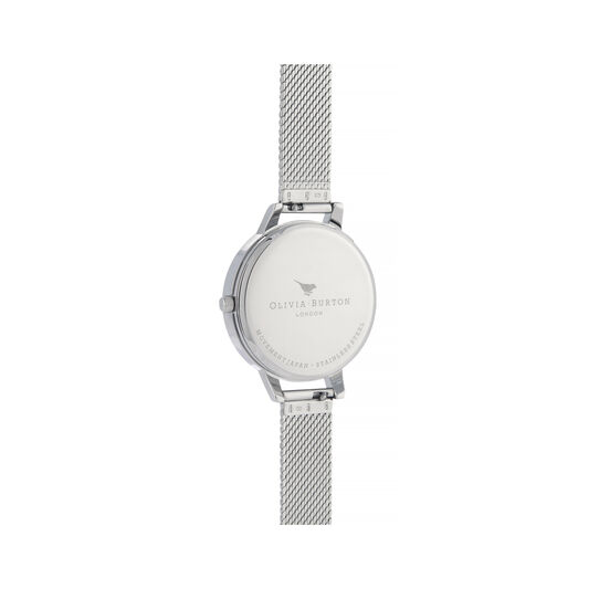 Sunray Demi Dial Watch With Boucle Mesh Olivia Burton London