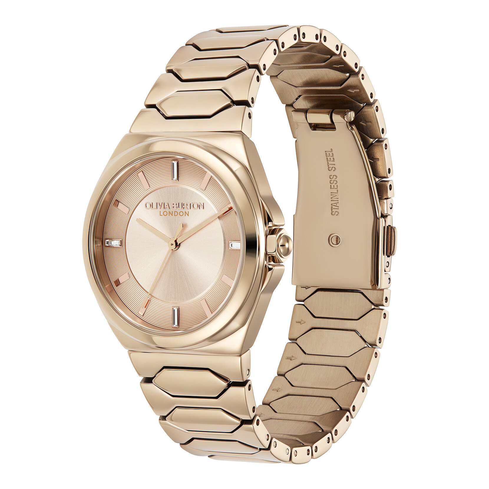 34mm Lustre Carnation & Rose Gold Bracelet Watch