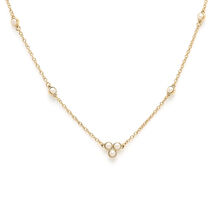 Pearl Cluster Gold Necklace