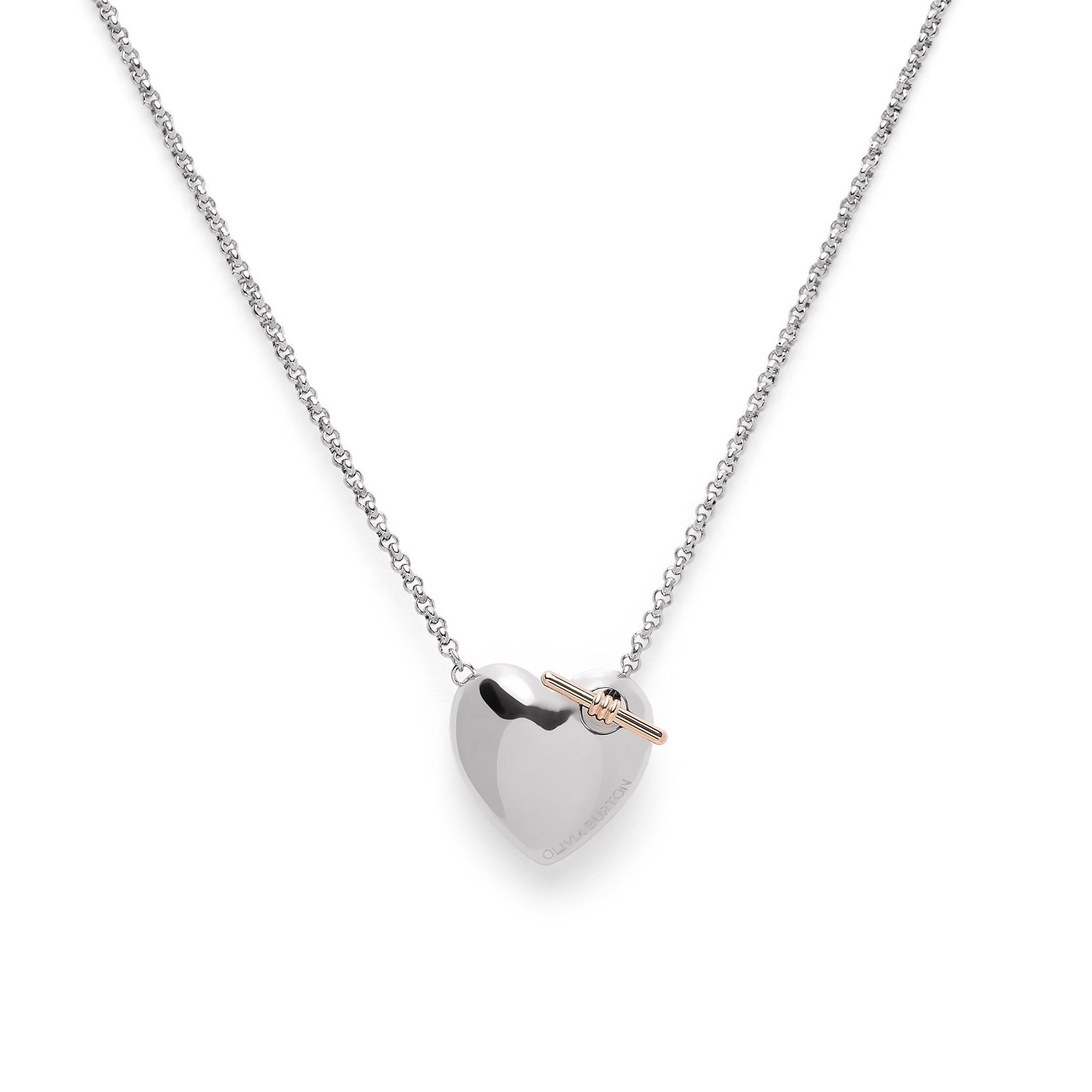 Knot Heart Silver Necklace