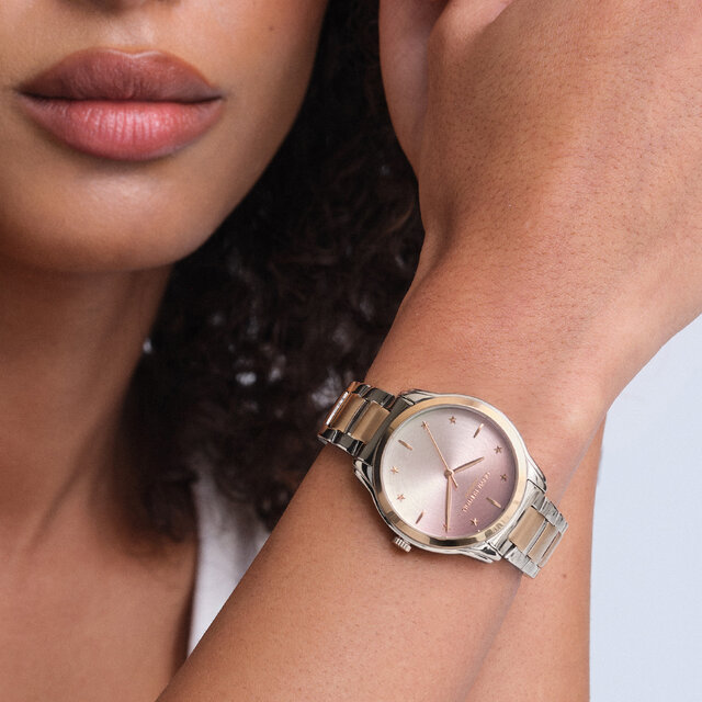 36mm Colourwave Blush Ombre & Two Tone Bracelet Watch