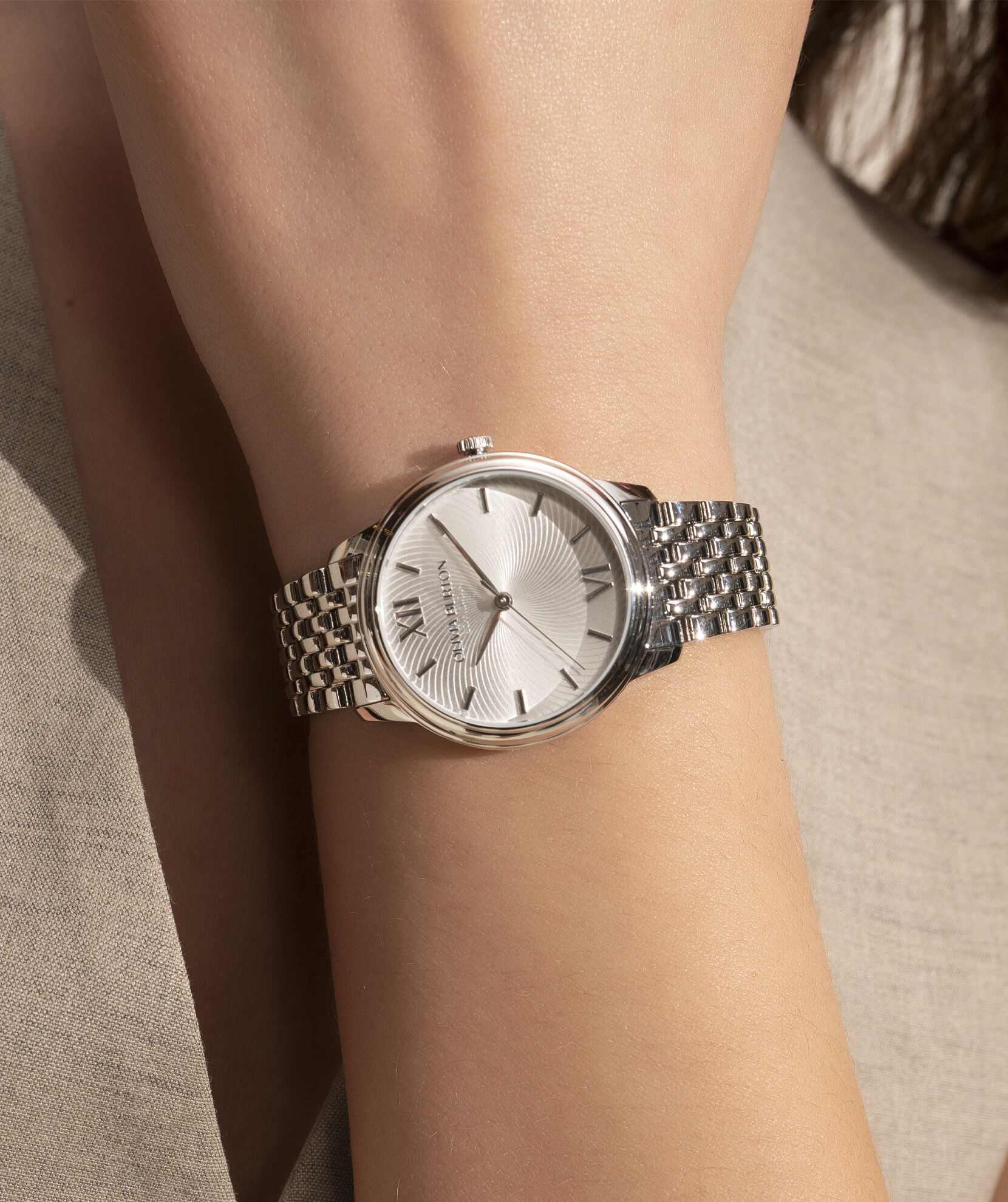 Classic 32mm Swirl Silver Bracelet Watch Olivia Burton London