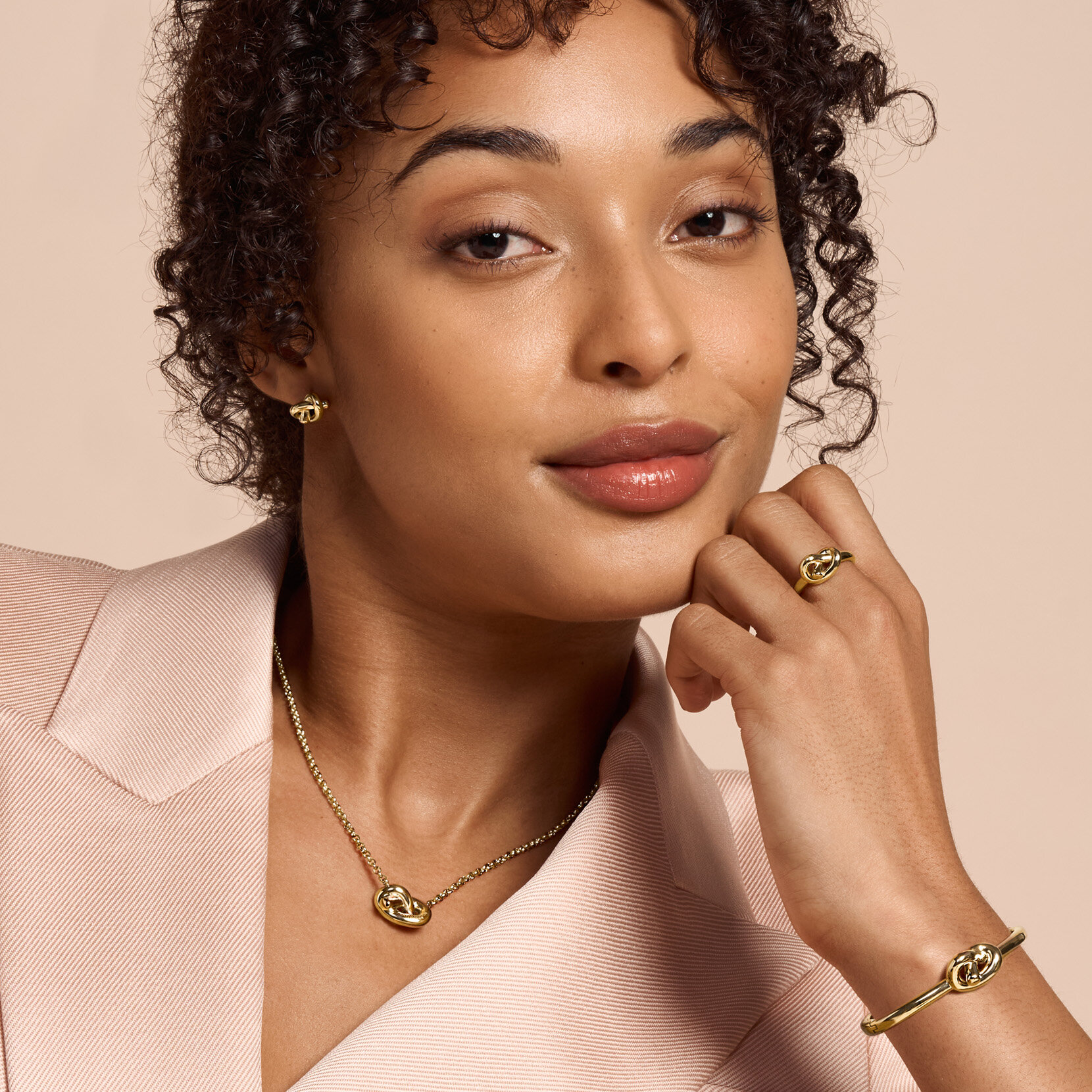 Lover's Knot Gold Plated Necklace