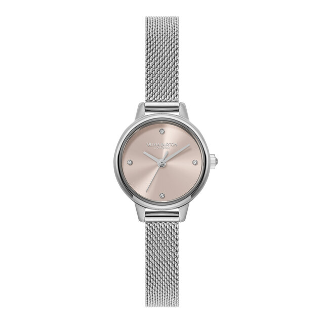 23mm Mini Primrose & Silver Mesh Watch