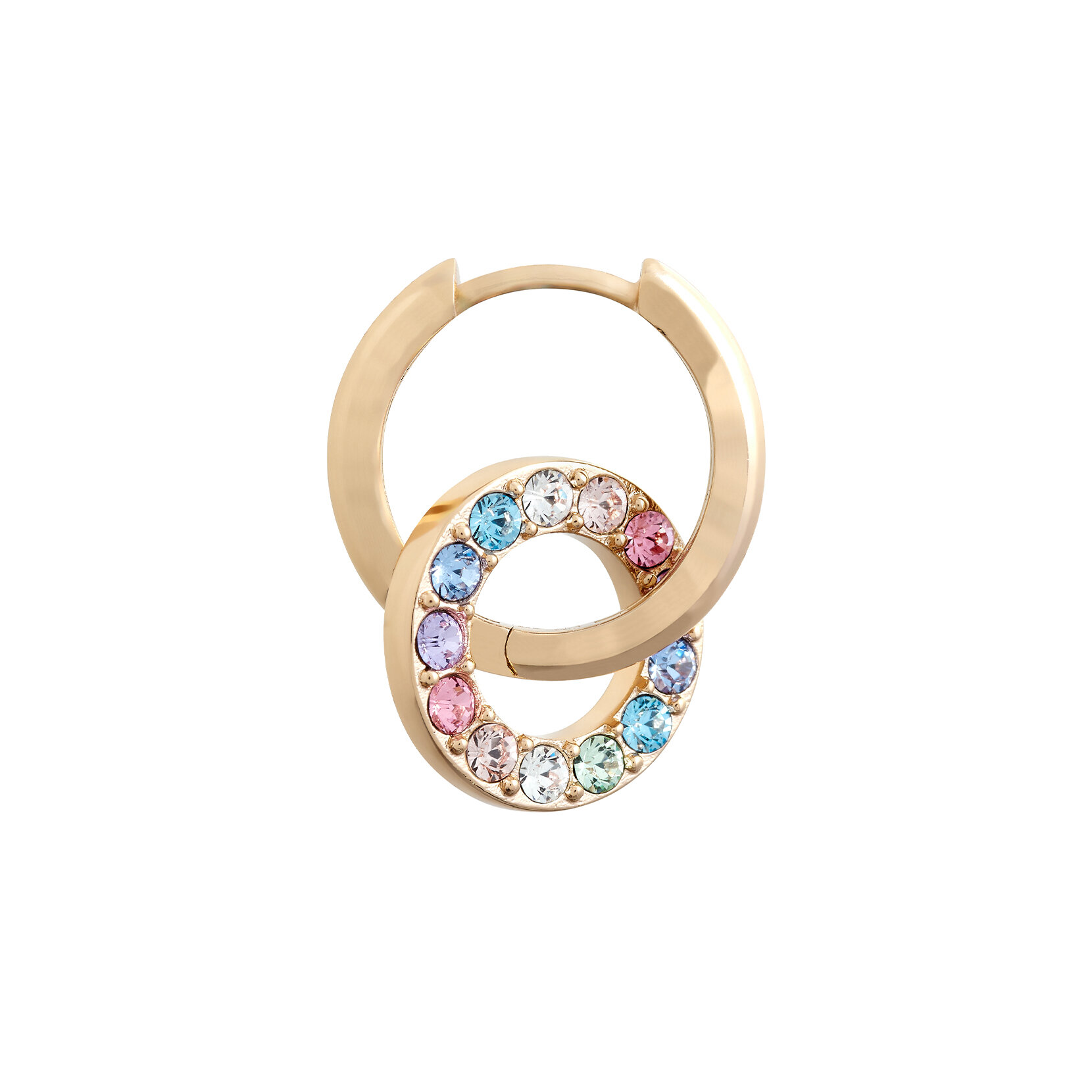 Gold Rainbow Halo Earrings