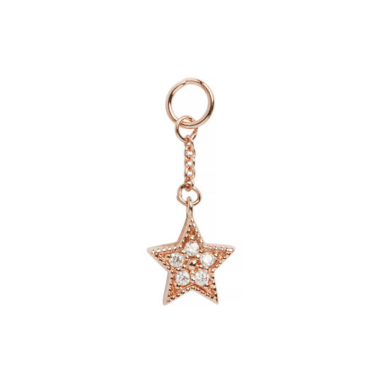 Celestial Huggie Charm Rose Gold