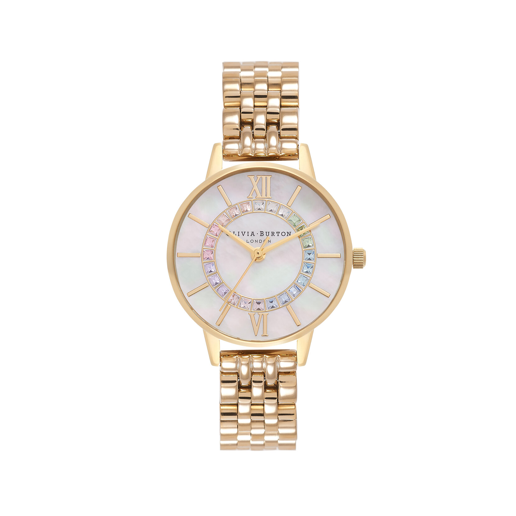 30mm White & Gold Bracelet Watch