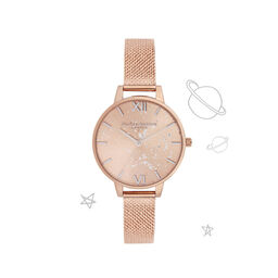 Celestial Demi Dial Watch with Boucle Mesh