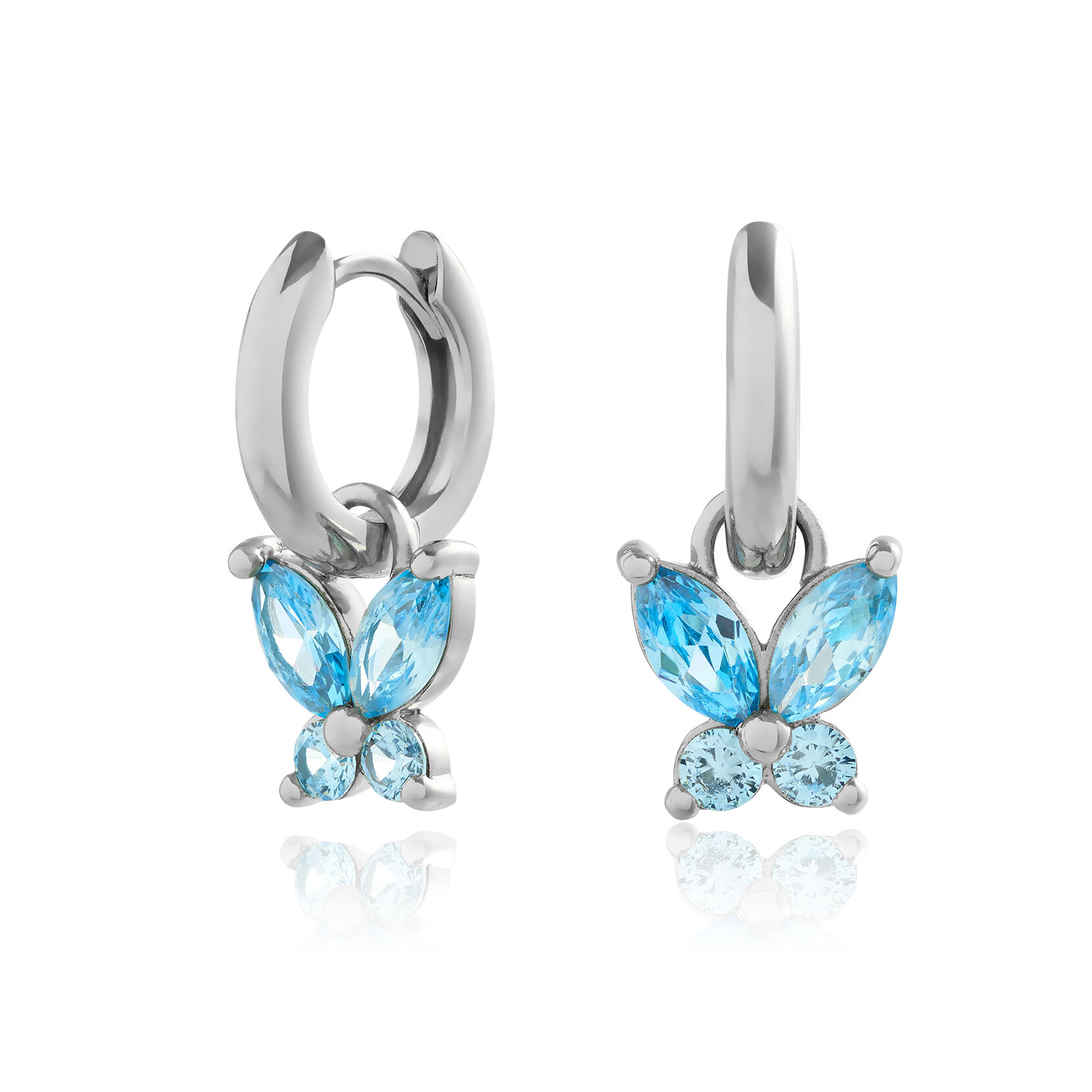Silver Marquise Earrings
