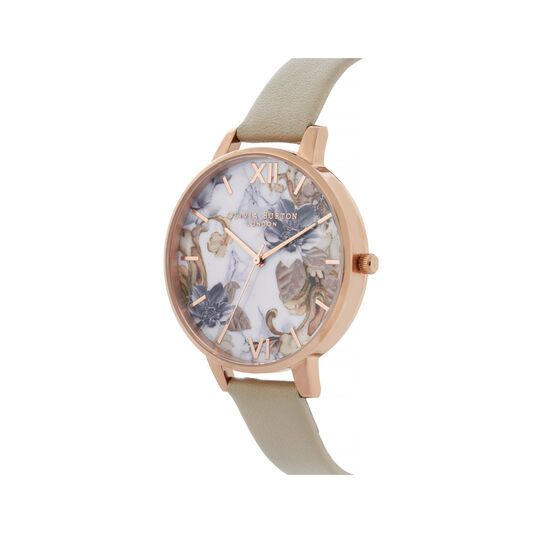 Marble Florals Big Dial Watch