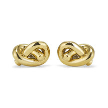 Lover's Knot Gold Plated Stud Earrings