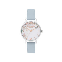 Pretty Blossom Midi Chalk Blue & Silver