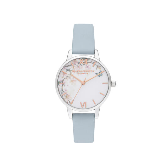 Pretty Blossom Midi Chalk Blue & Silver