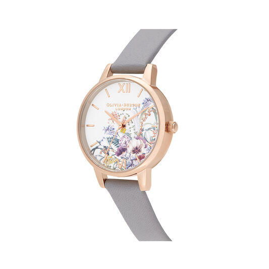 Enchanted Garden Grey Lilac & Pale Rose Gold
