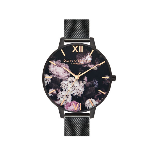 Signature Florals IP Black Mesh