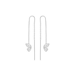 Butterfly Wing Threader Earring Silver 
