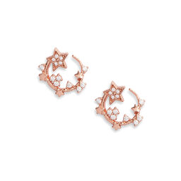 Celestial Swirl Hoops Rose Gold