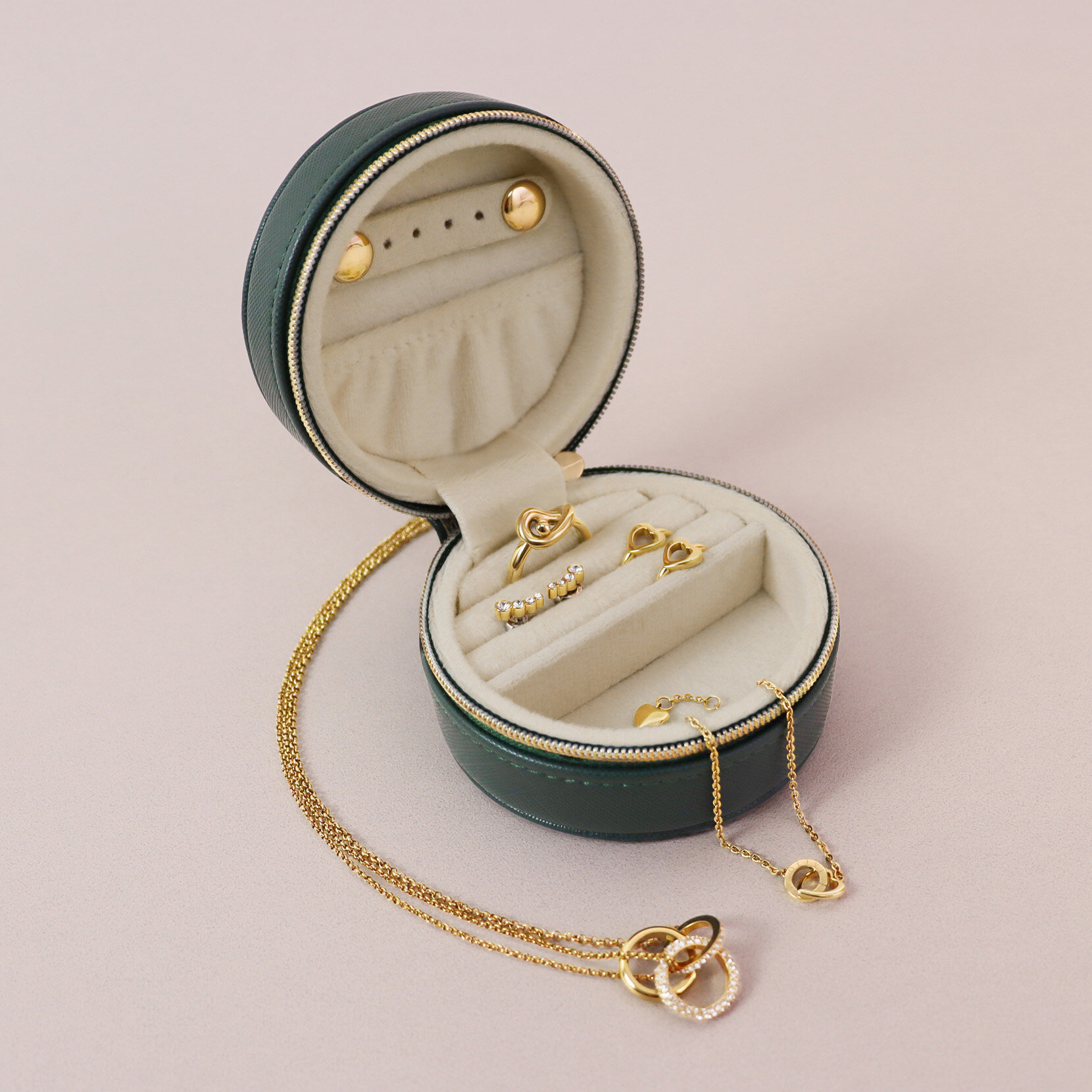 Olivia Burton Round Travel Jewelry Case