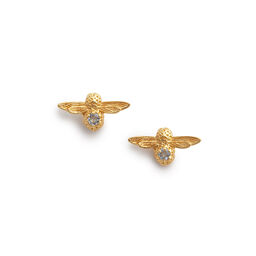 Celebration Stones Celebration Bee Studs Gold & Blue Zircon (December)