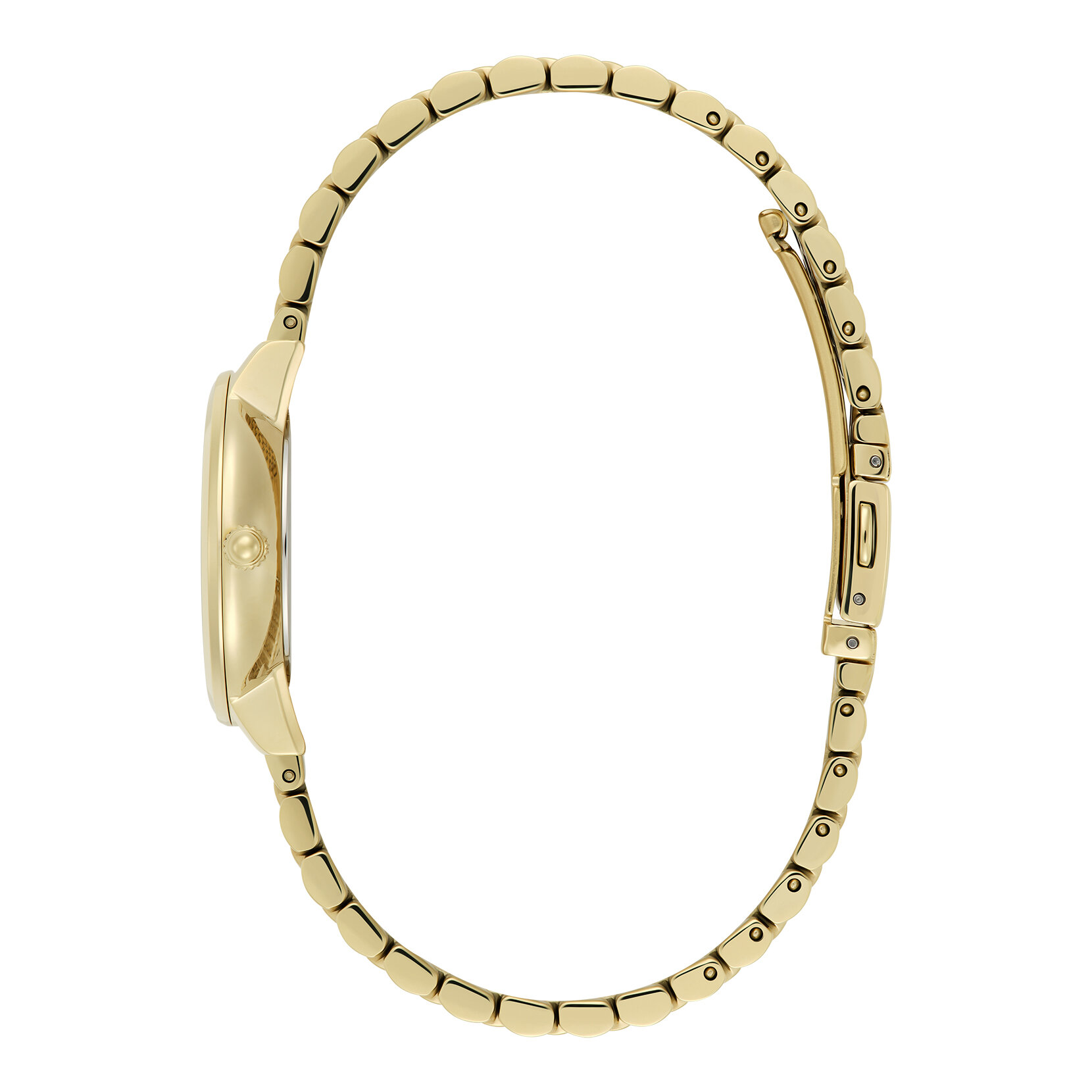 28mm Honeycomb Ultra Slim Forest Green & Gold Bracelet Watch