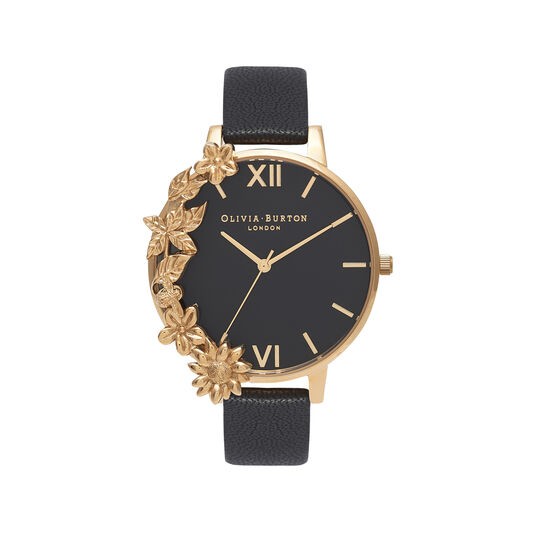 Case Cuff Black Dial and Gold