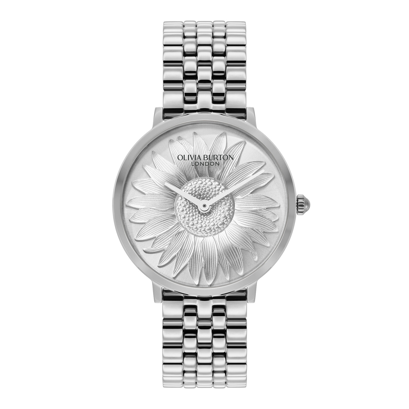 36mm Sunflower Silver Bracelet Watch