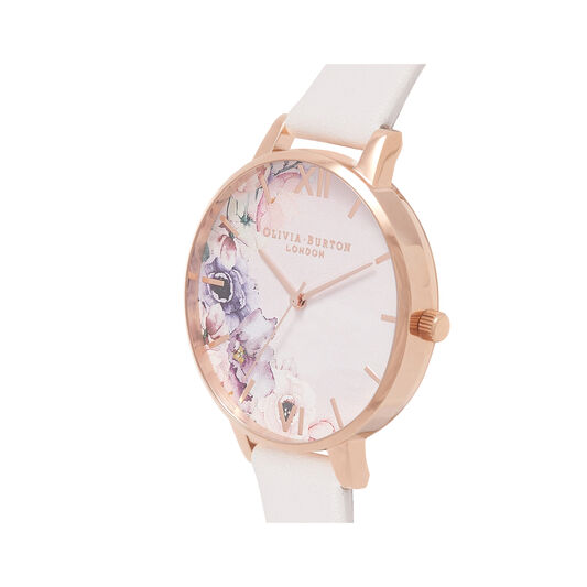 Watercolour Florals Blush & Rose Gold Watch