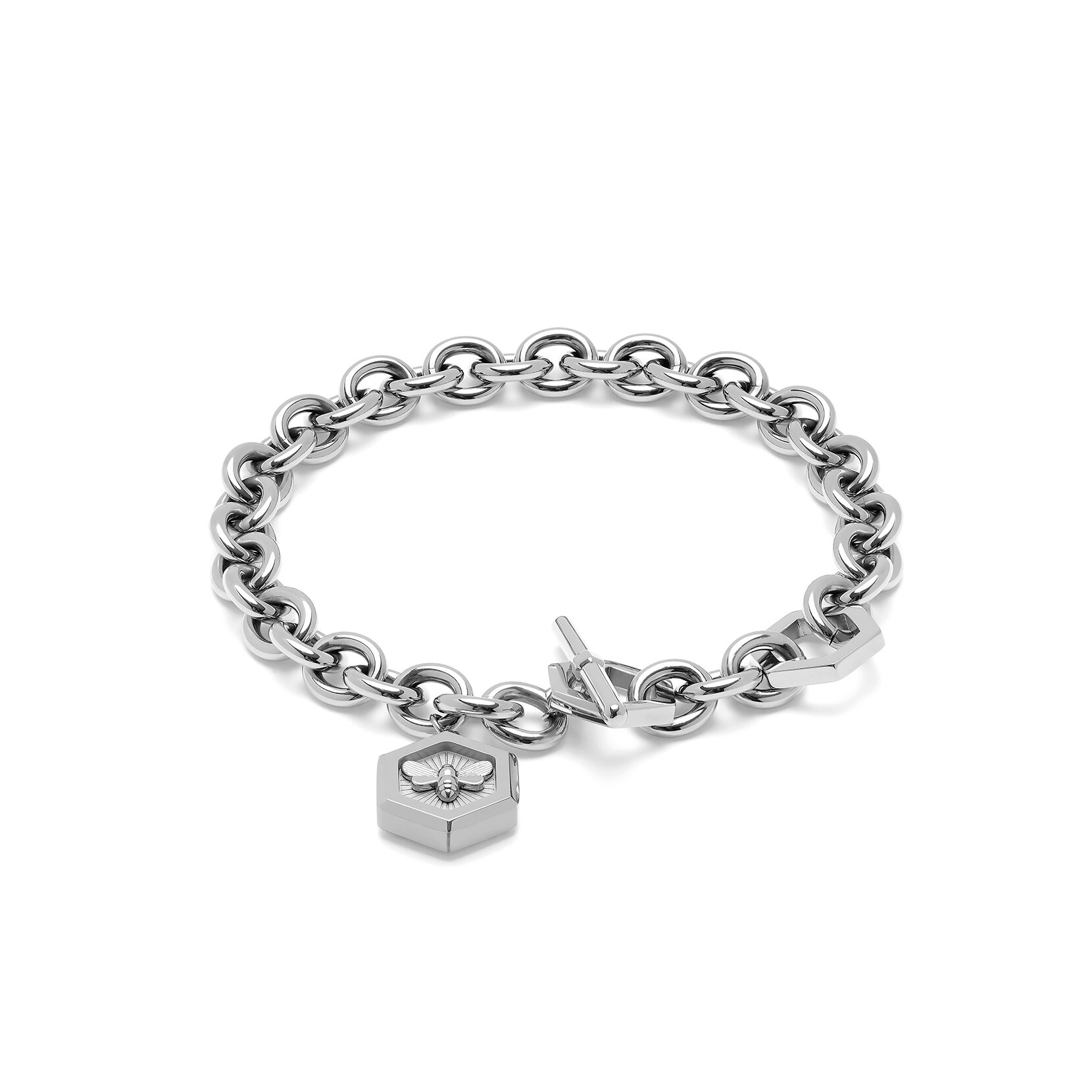 Minima Bee Silver Toggle Bracelet