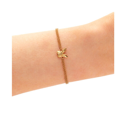 3D Bunny Chain Bracelet Gold