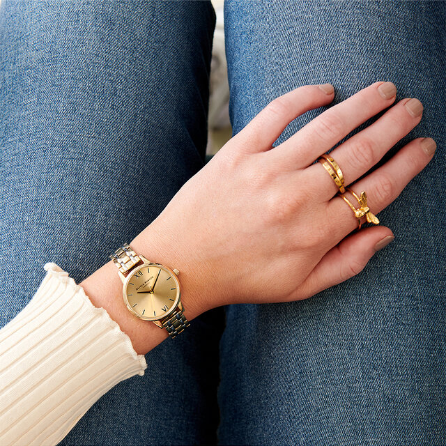 30mm Gold & Silver Bracelet Watch