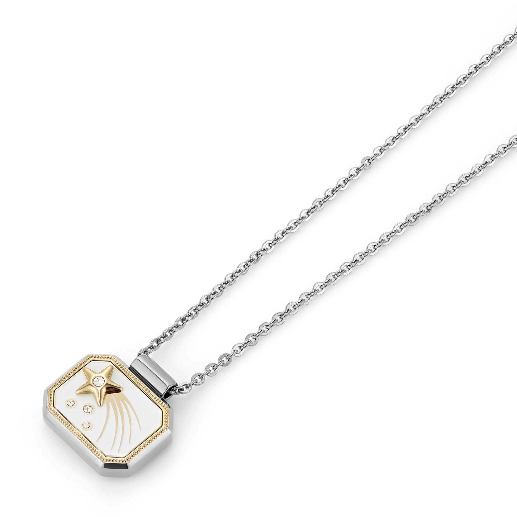 Shooting Star Ivory & Silver Tone Necklace