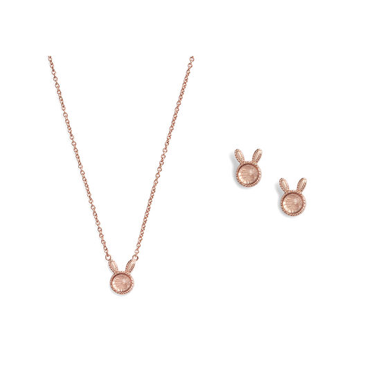 Bunny Gift Set Rose Gold & Pink Crystal